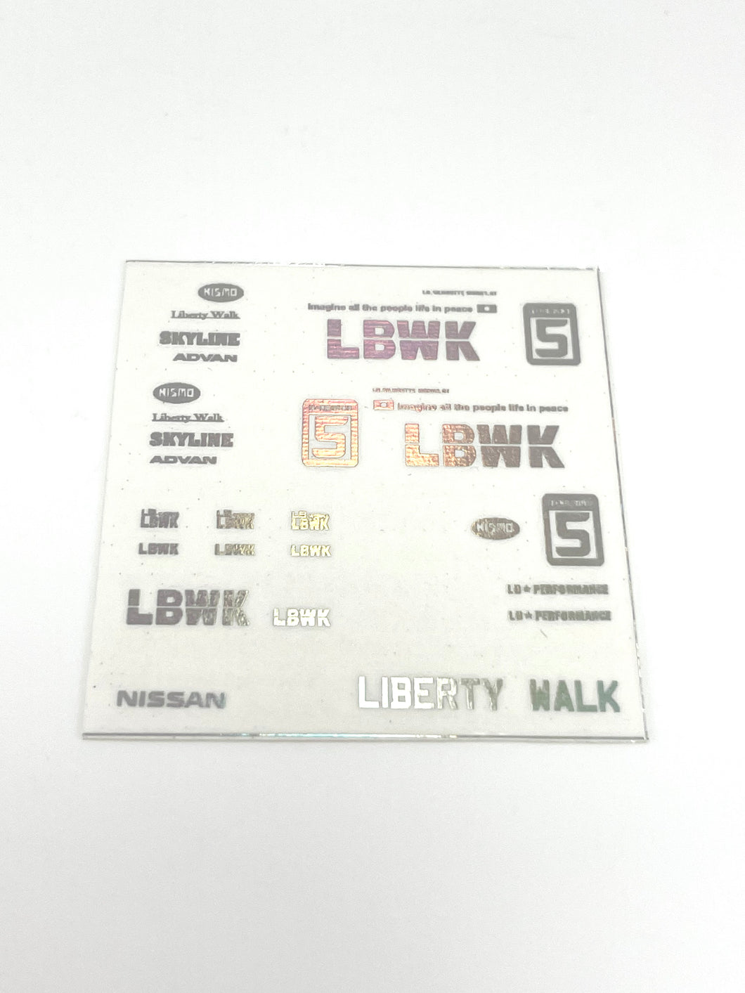 LBWK / Liberty Walk Nissan - Chrome Hologram - JDM - Waterslide Decals