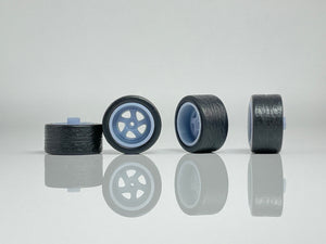 164 Lifestyle Customs - Blades (10.5mm & 12.5mm) 'Staggered & Deep' Wheels with Tires & Axle