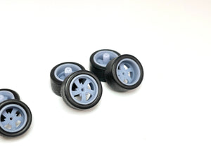 164 Lifestyle Customs - Talon (10.5mm & 12.5mm) 'Staggered & Deep' Wheels with Tires & Axle