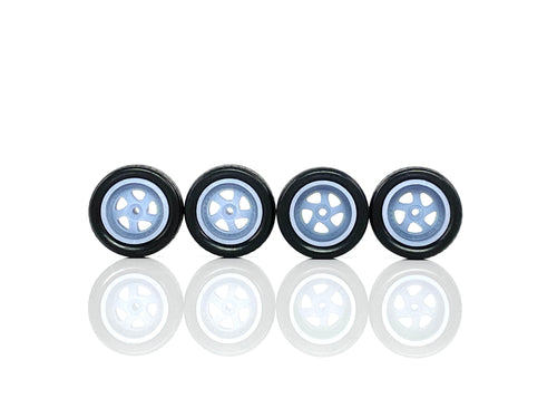 164 Lifestyle Customs - Blades (10.5mm & 12.5mm) 'Staggered & Deep' Wheels with Tires & Axle
