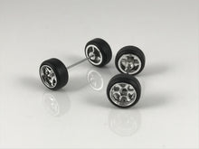 Load image into Gallery viewer, 6SR 6 Spoke Chrome Wheels &amp; Stretched Rubber Tires