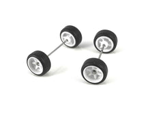 Load image into Gallery viewer, 6SR 6 Spoke White Wheels &amp; Stretched Rubber Tires